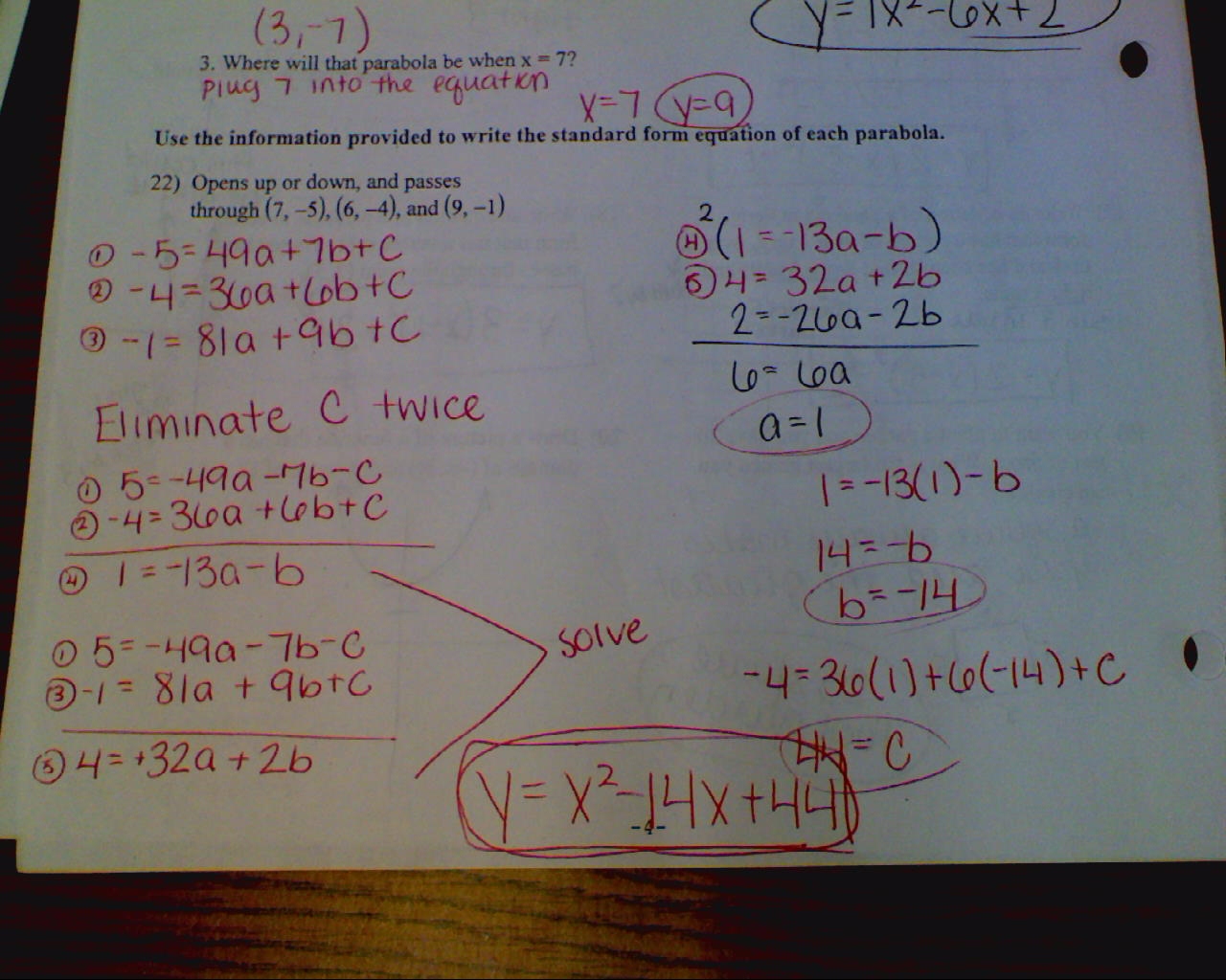 cpm algebra 2 chapter 2 homework answers